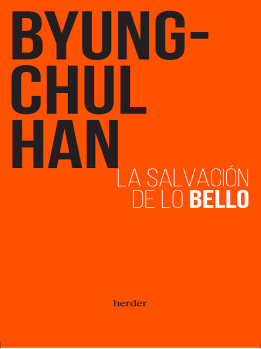 Cover image for La salvación de lo bello